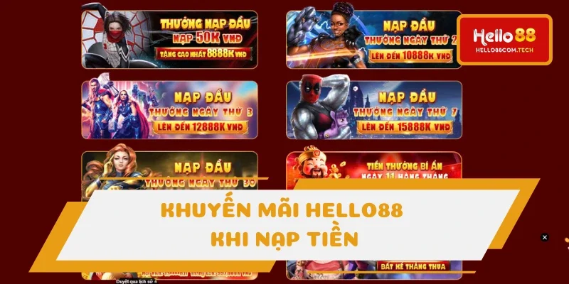Khuyến mãi Hello88 với giftcode nạp vốn